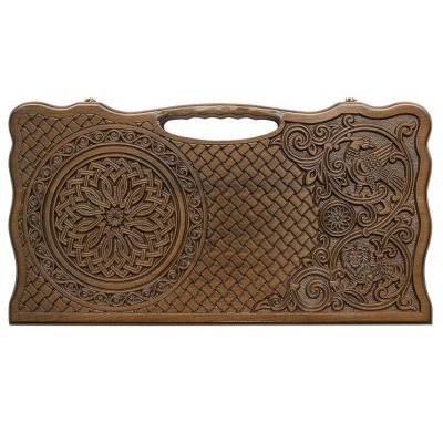 Нарды резные "Армянский узор 6" с ручкой 60, Haleyan (28464)