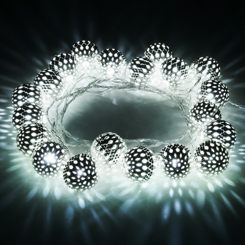 Фото Гирлянда Супернить Eurosvet 400-003 400-003 хром/белый с эффектом мерцания EV_a049834 - интернет-магазин МегаТерем в Москве