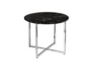 Стол журнальный круглый черный / хром d60*48cм (TT-00011723)