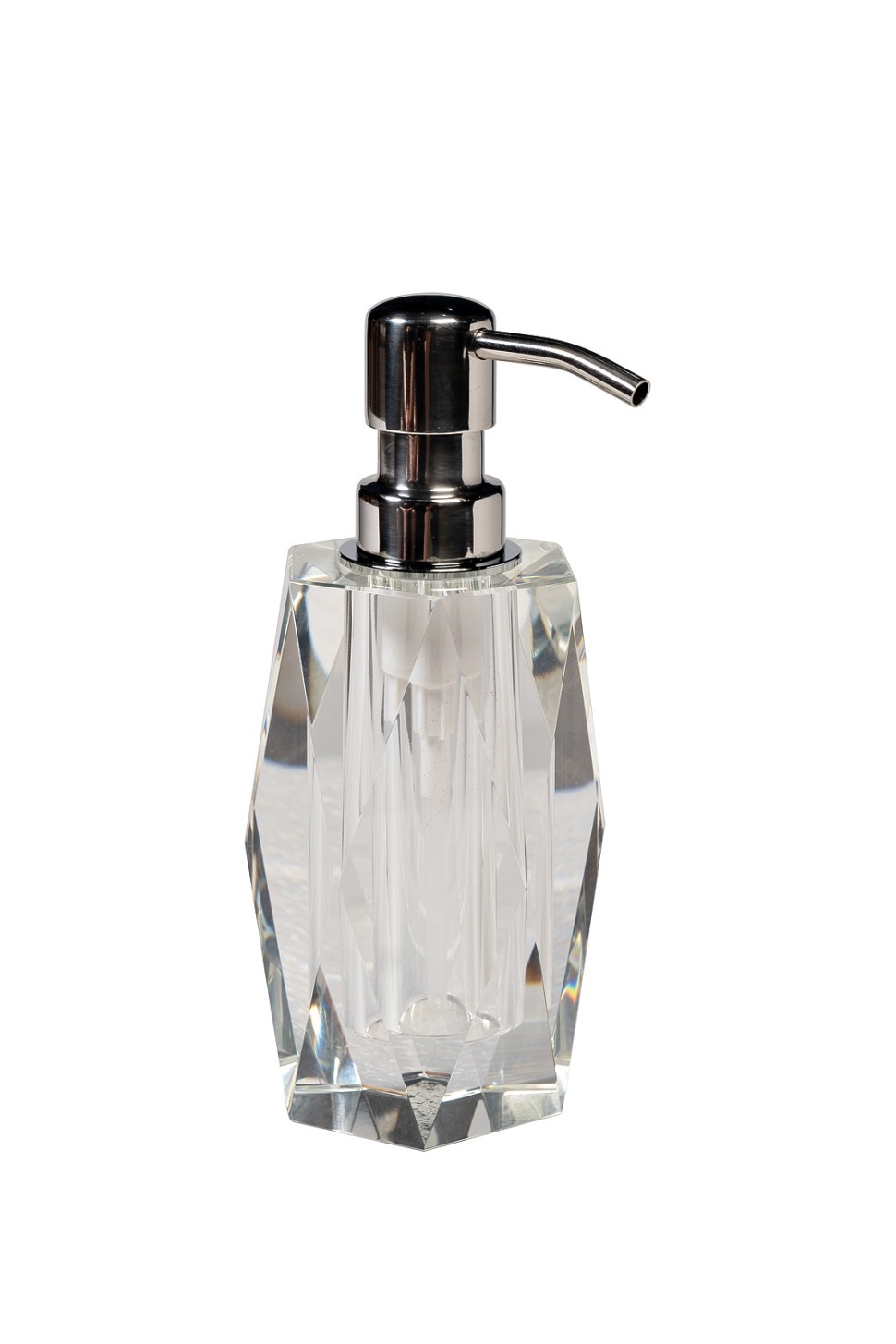 Фото Диспенсер для мыла стекло прозрачное 6,5*h.18см (50мл) (TT-00014891) - интернет-магазин МегаТерем в Москве