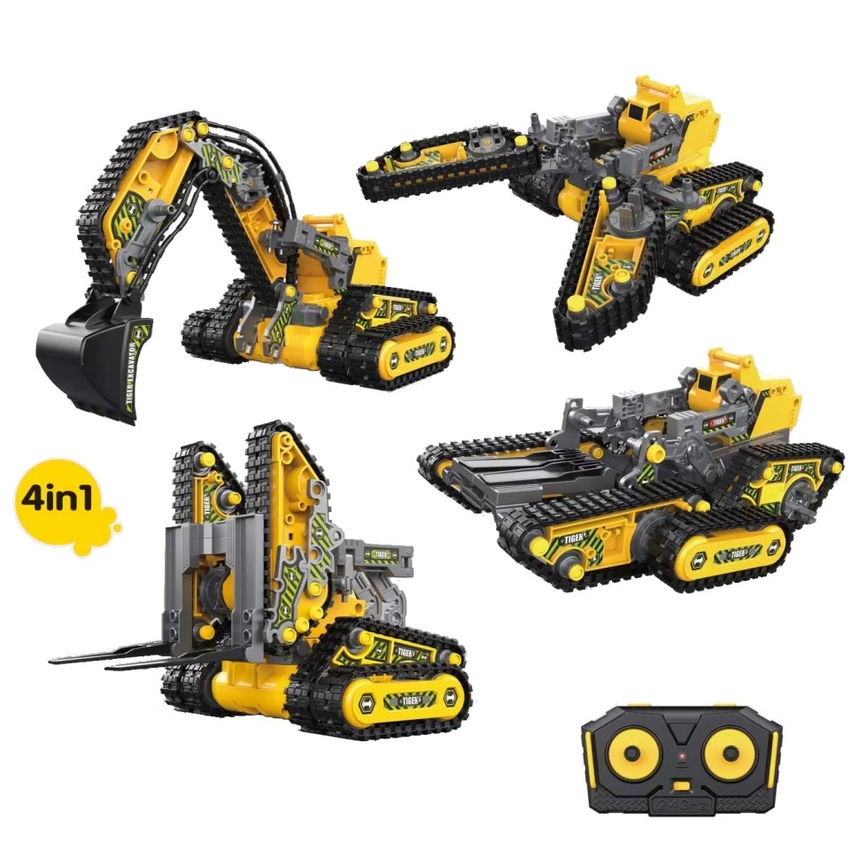 Фото Конструктор 4 в 1 HB TOYS Строительная техника, 176 элементов (HB-SG01) - интернет-магазин МегаТерем в Москве