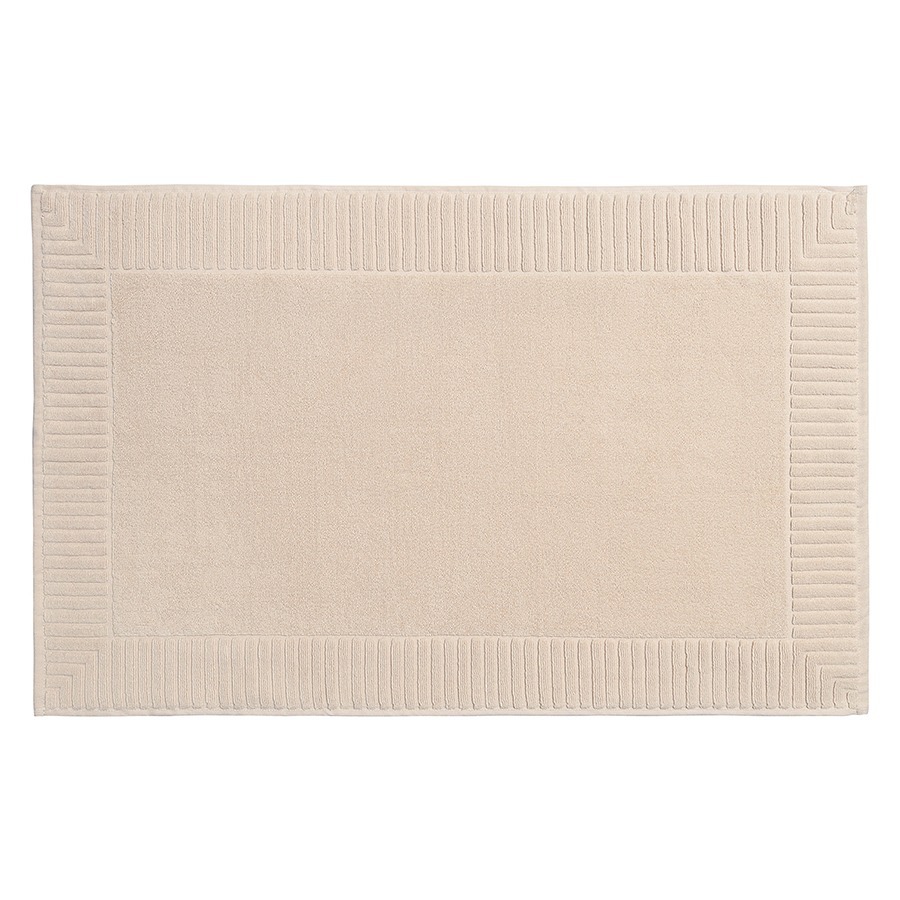Фото Коврик для ванной с фактурным бортиком кремового цвета из коллекции essential, 50x80 см (79170) - интернет-магазин МегаТерем в Москве