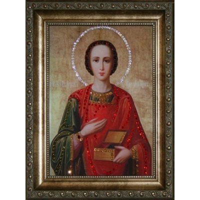 Икона Пантелеймон с кристал...