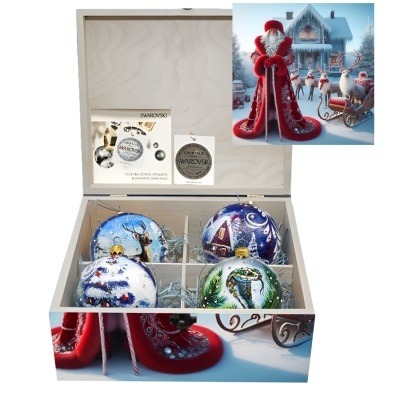 Новогодний набор на 4 шара ...