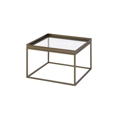 Стол 27008-60, металл, стекло, brass antique, ROOMERS FURNITURE