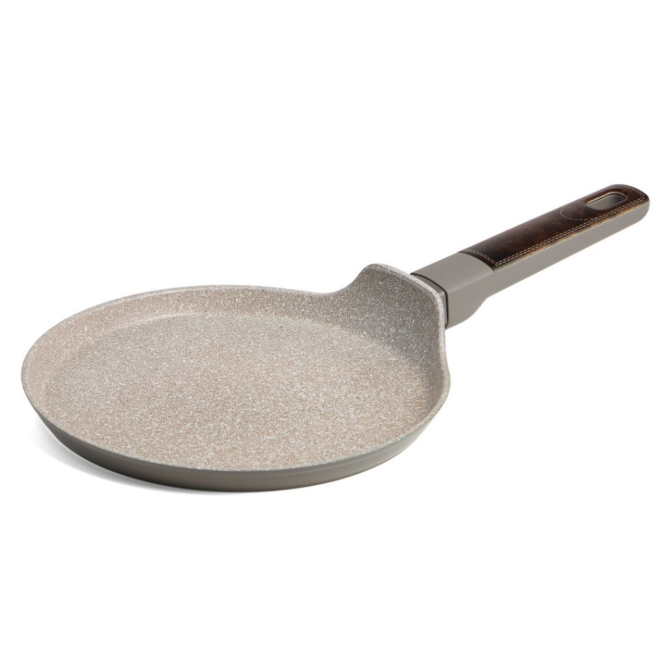 Фото Сковорода блинная с антипригарным покрытием pfluon marble, 22*4,3 см Agness (902-116) - интернет-магазин МегаТерем в Москве