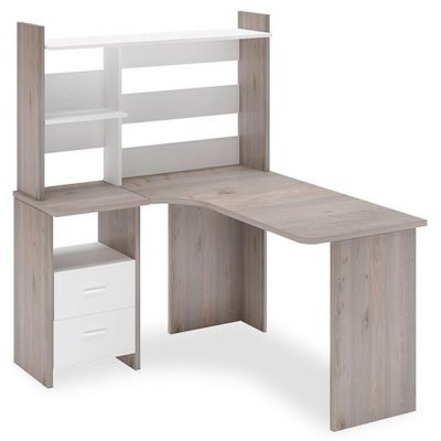 Стол компьютерный Домино Lite СКЛ-Угл130+НКЛ-120 MER_SKL-Ugl130-NKL-120_NBE_LEV