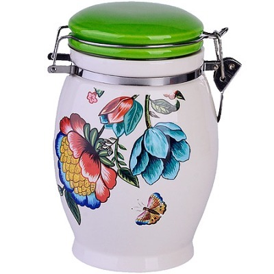 Банка для сыпучих продуктов 930 мл Летний букет LORAINE (30791)