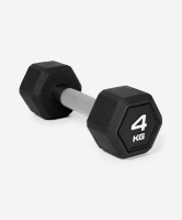 Гантель гексагональная Starfit DB-301PRO 4 кг, обрезиненная, черный (2115108)