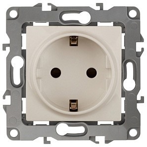 Фото Розетка с заземлением, без рамки Эра Эра 12 12-2001-02 ER_B0014682 - интернет-магазин МегаТерем в Москве