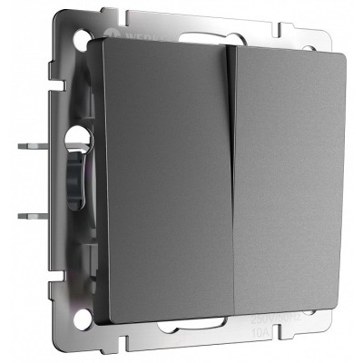 Выключатель перекрестный двухклавишный без рамки Werkel графит матовый W1123064 WRK_a064032