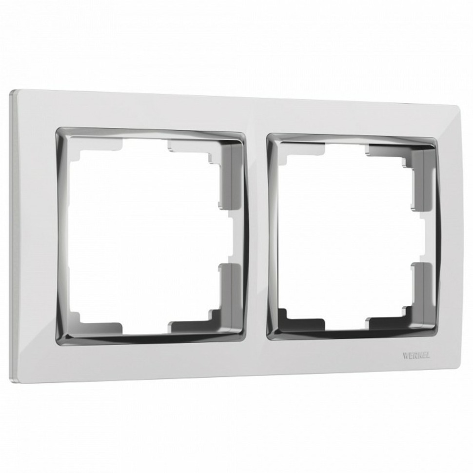 Фото Рамка на 2 поста Werkel Snabb (белый/хром) W0021901 WRK_a051649 - интернет-магазин МегаТерем в Москве