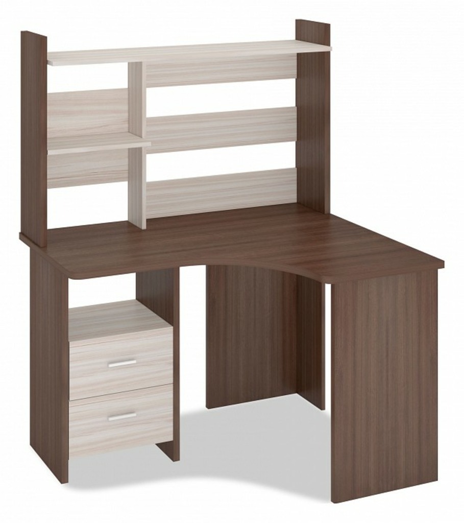 Фото Стол компьютерный Домино Лайт СКЛ-Угл120+НКЛ-120 MER_SKL-Ugl120_NKL-120_SHK_PRAV - интернет-магазин МегаТерем в Москве