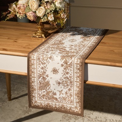 Дорожка  " royal garden" 40х146см ,белый ,100% хлопок ,твил с пропиткой Lefard (850-754-3)