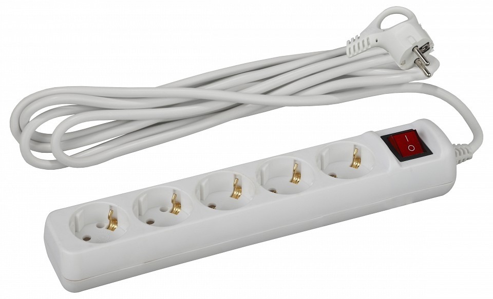 Фото Удлинитель с выключателем Эра  U-5es-5m-3x1 ER_B0028383 - интернет-магазин МегаТерем в Москве