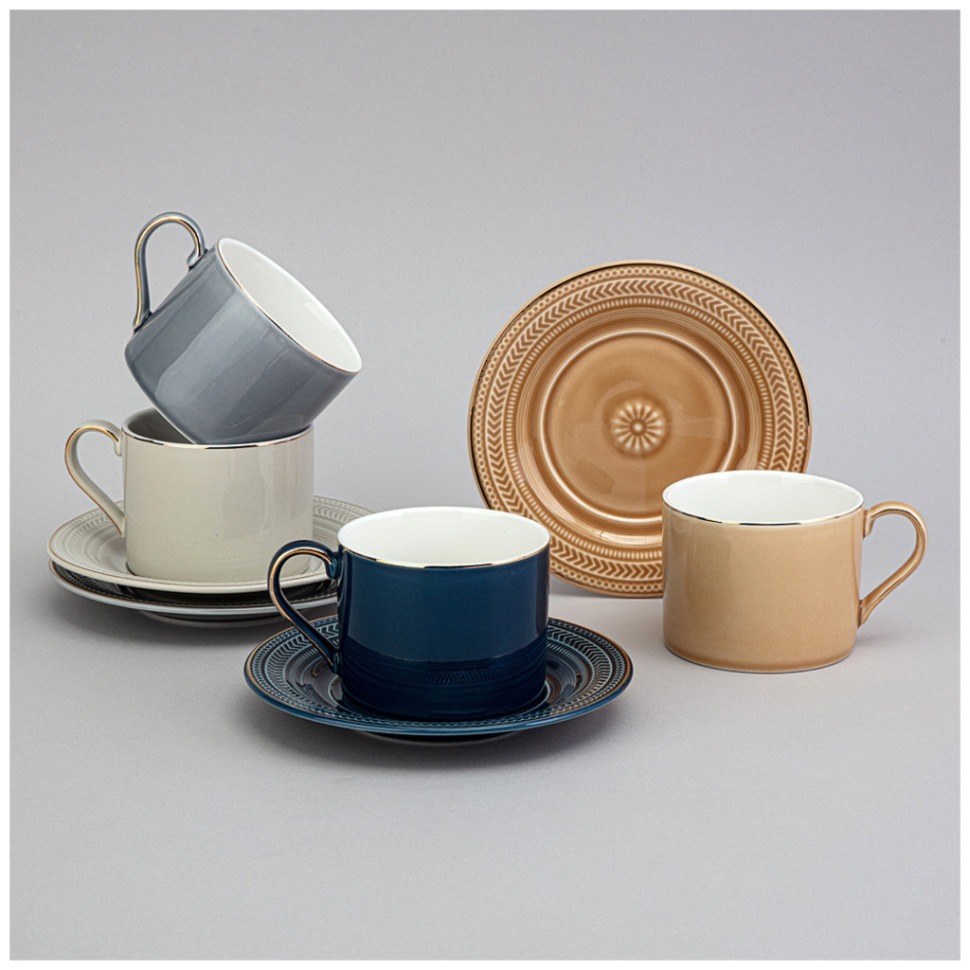 Фото Чайный набор lefard top style на 4 пер. 8 пр. 250 мл микс цветов (42-546)  - интернет-магазин МегаТерем в Москве