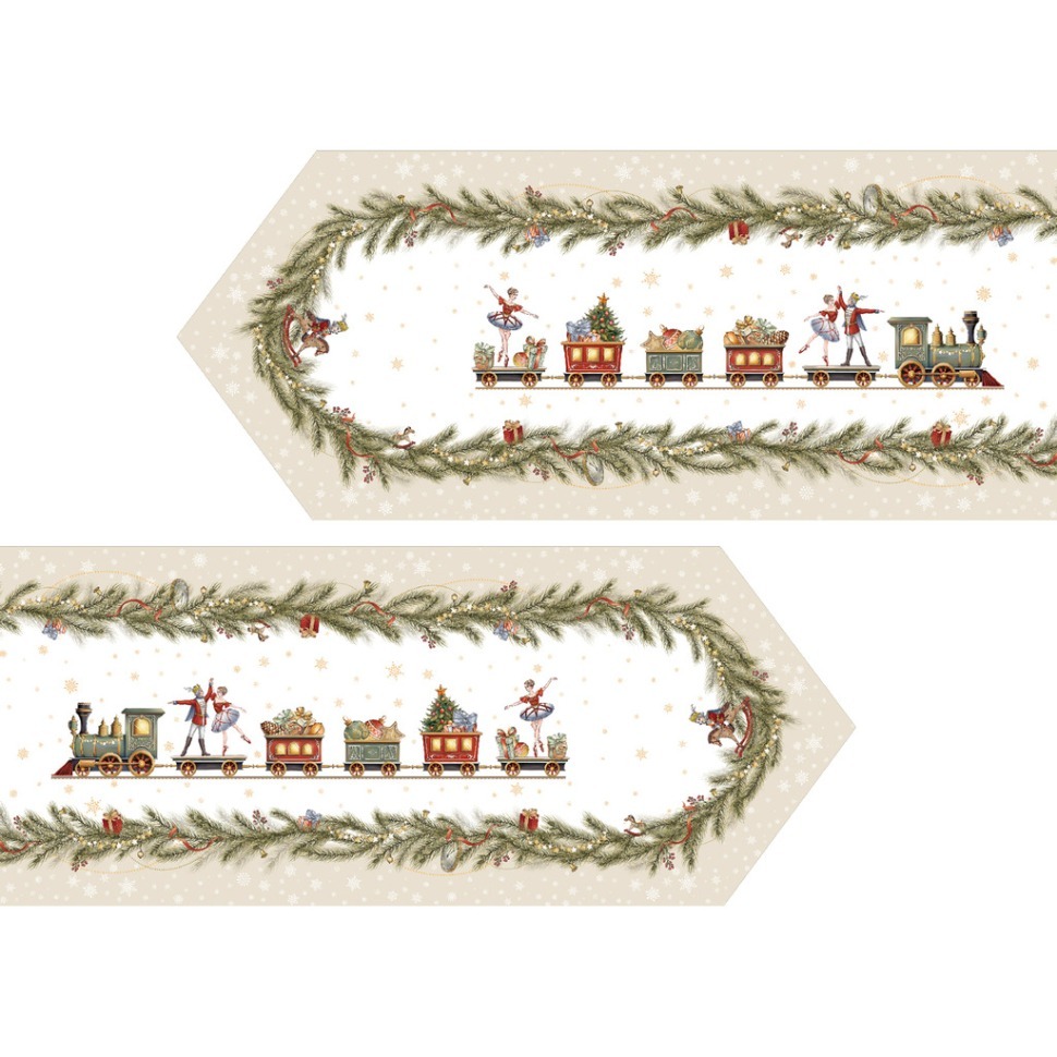 Фото Дорожка на стол 45х400 cm  щелкунчик цвет: бежевый,  tm lefard, полиэстер 100% (986-002-33)  - интернет-магазин МегаТерем в Москве