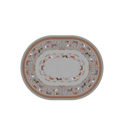 Скатерть  овальная  "passage" ,140х180см, 100% хлопок,твилл c пропиткой, серый Lefard (850-761-4)