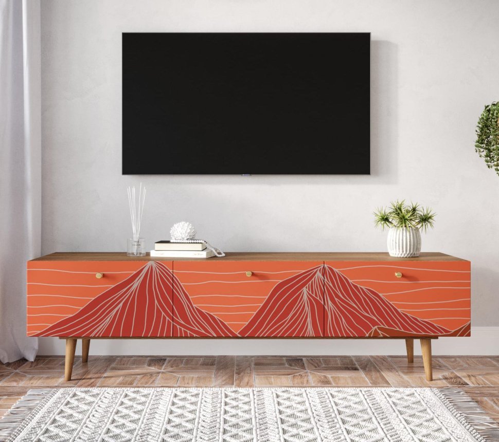 Фото Комод Berber с ящиками низкий под TV 49 принт арт BB19/Print_49-ET - интернет-магазин МегаТерем в Москве