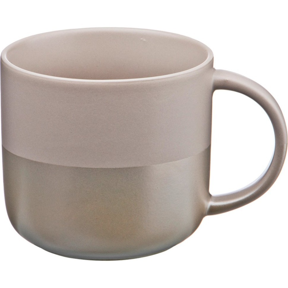 Фото Кружка bronco velour 440 мл матовый светло-серая (407-101)  - интернет-магазин МегаТерем в Москве