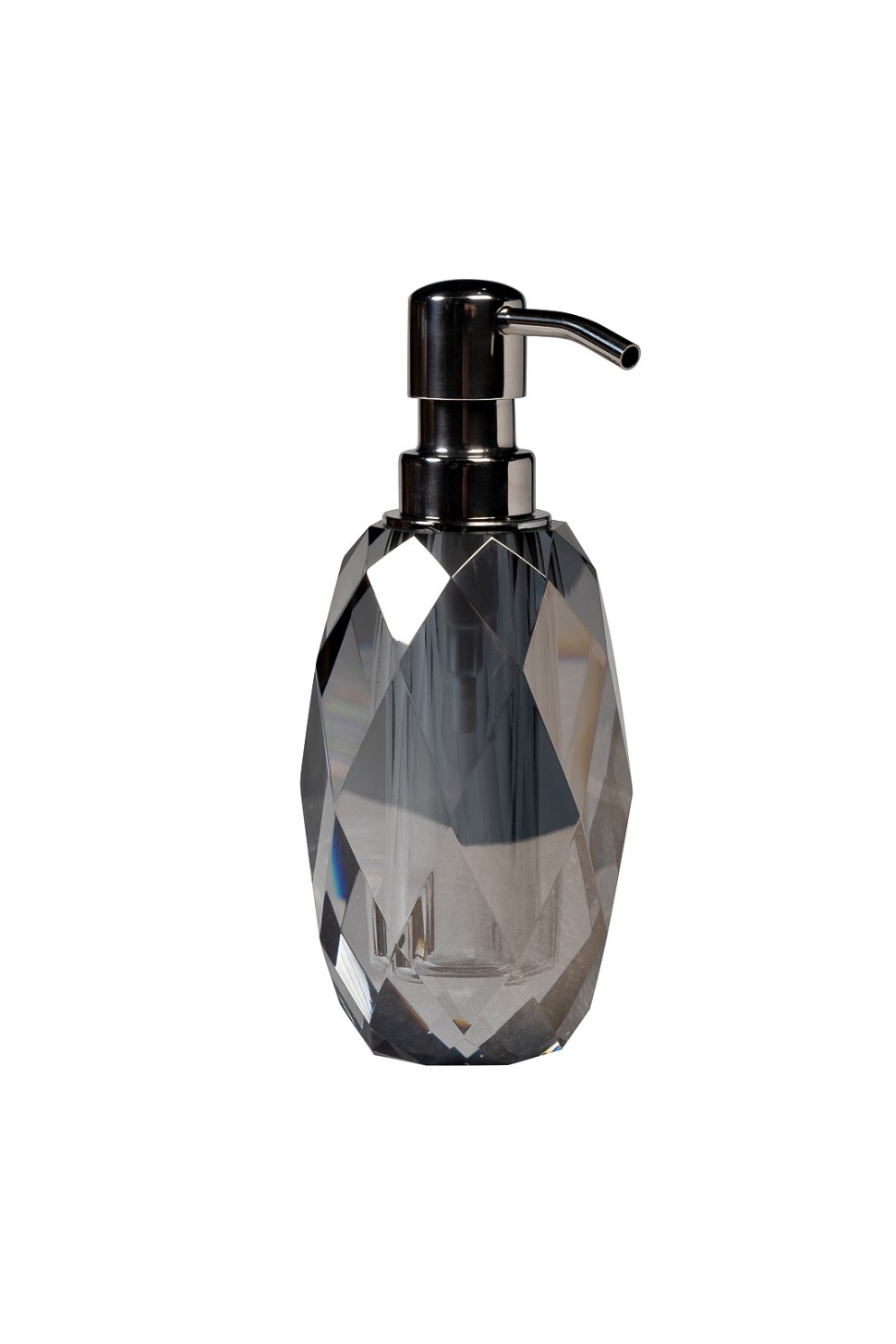 Фото Диспенсер для мыла стекло дымчатое 7*h.17,5см (50мл) (TT-00014892) - интернет-магазин МегаТерем в Москве