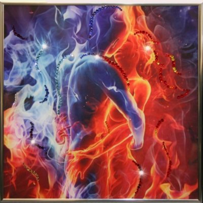 Картина Огонь и лед с крист...