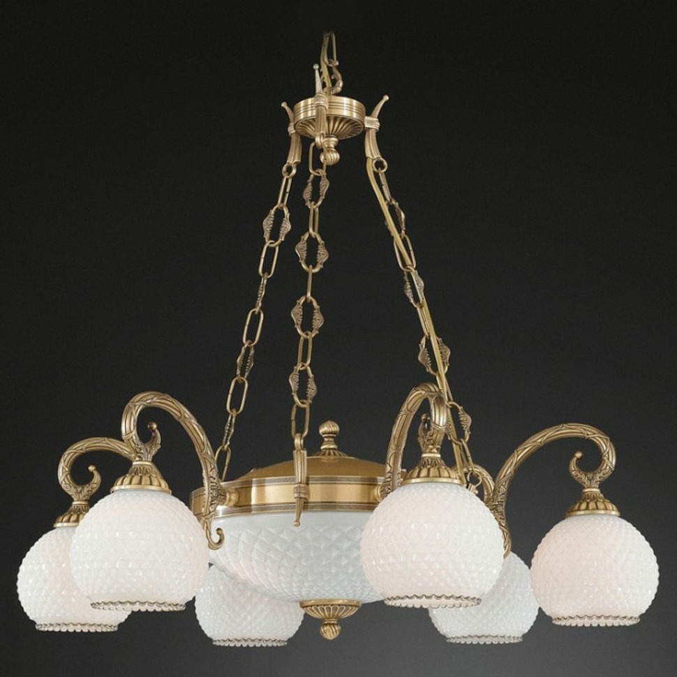 Фото Подвесная люстра Reccagni Angelo 8400 L 8400/6+2 RA_L_8400_6_2 - интернет-магазин МегаТерем в Москве