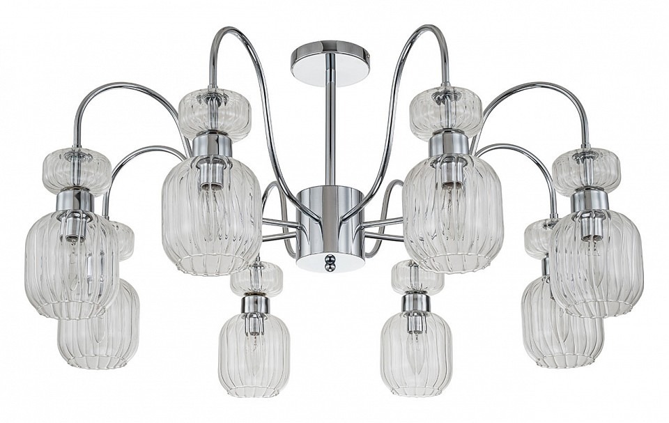 Фото Люстра на штанге Escada Gloss 1141/8PL Chrome/Clear ESC_1141_8PL_Chrome_Clear - интернет-магазин МегаТерем в Москве