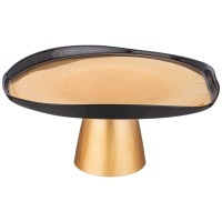 Блюдо на ножке "bohemia" gold d=28см АКСАМ (339-452)