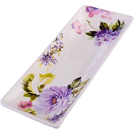 Фото Блюдо сервировочное 28х10,6х3см Очарование LORAINE (60245) - интернет-магазин МегаТерем в Москве