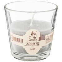 Свеча ароматическая стеариновая в стакане land диаметр 7,5 см высота 7,5 Adpal (348-801)