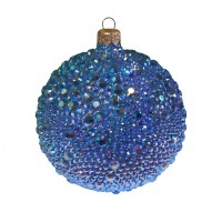 Новогодний шар Ледяная симфония с кристаллами Swarovski (4058)