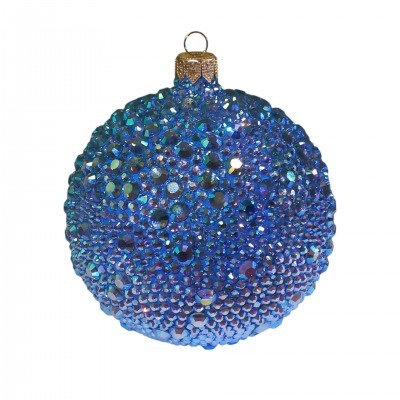 Фото Новогодний шар Ледяная симфония с кристаллами Swarovski (4058) - интернет-магазин МегаТерем в Москве