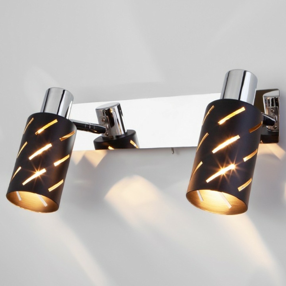 Фото Бра Eurosvet Fente 20090/2 черный/хром EV_a050199 - интернет-магазин МегаТерем в Москве