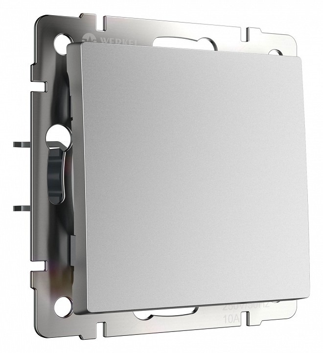 Фото Выключатель проходной одноклавишный без рамки Werkel серебряный матовый W1112065 WRK_a063608 - интернет-магазин МегаТерем в Москве