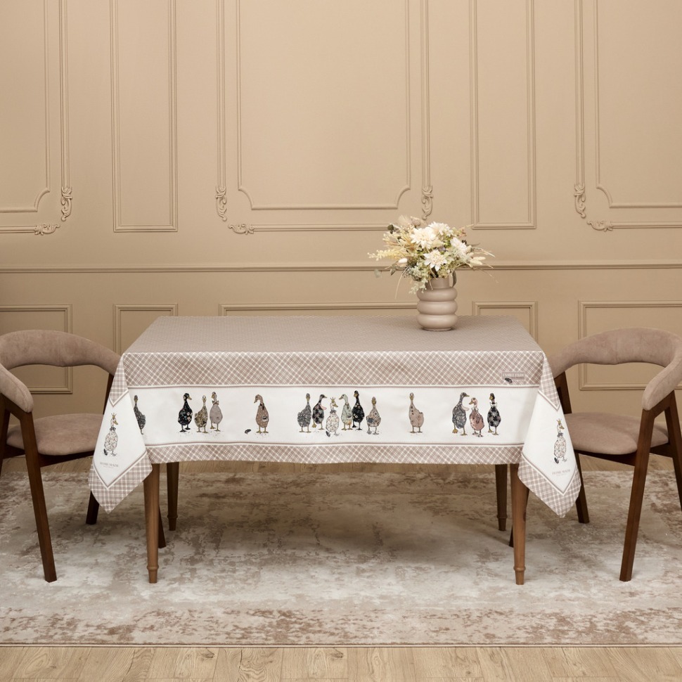 Фото Скатерть family farm 160х220см , 100% хлопок, клетка , твил, пропитка Lefard (850-748-21) - интернет-магазин МегаТерем в Москве
