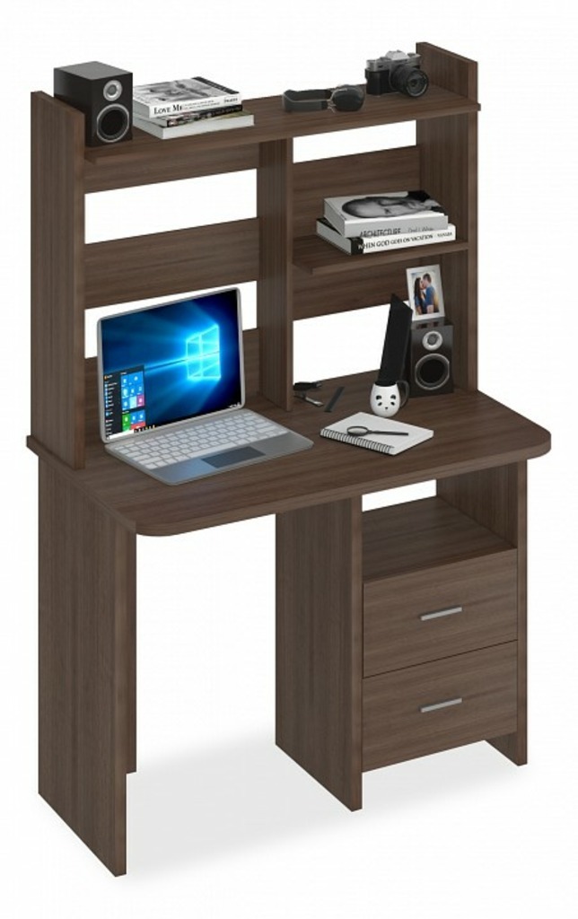 Фото Стол компьютерный Домино Lite СКЛ-Прям100Р+НКЛ-100 MER_SKL-Pryam100R-NKL-100_SH - интернет-магазин МегаТерем в Москве