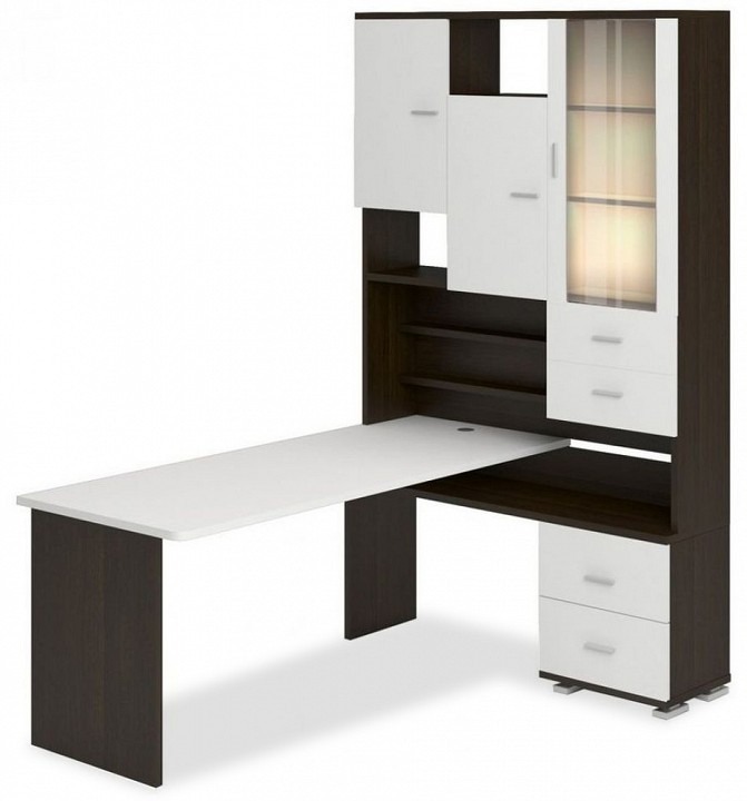 Фото Стол компьютерный Домино СР-620/180 MER_SR-620-180-VBEBE-PRAV - интернет-магазин МегаТерем в Москве