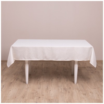 Скатерть органза золото  140х140см евроуголок 100% полиэстер Lefard (850-909-1)