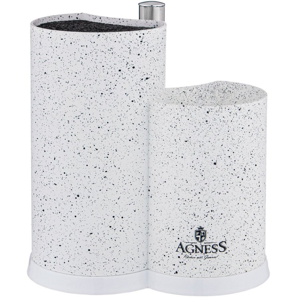 Фото Подставка для ножей agness универсальная c держателем для полотенец, высота: 25*22*16см (911-750)  - интернет-магазин МегаТерем в Москве