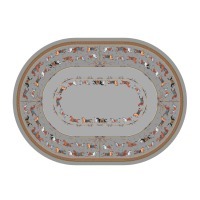 Скатерть  овальная  "passage" ,160х220см, 100% хлопок,твил c пропиткой, серый Lefard (850-761-41)