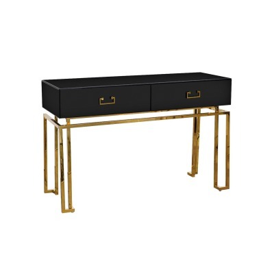 Консоль черная 2 ящика  120...