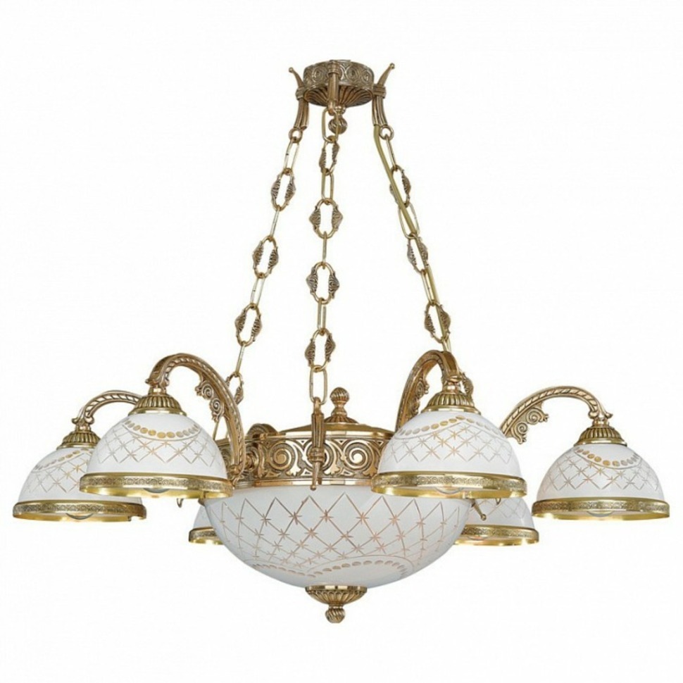Фото Подвесная люстра Reccagni Angelo 7102 L 7102/6+2 RA_L_7102_6_2 - интернет-магазин МегаТерем в Москве