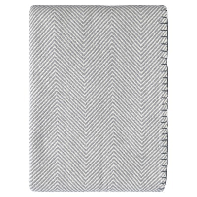 Плед из шерсти мериноса сер...