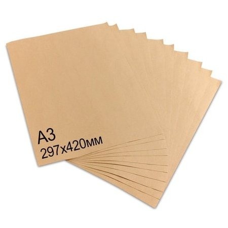 Фото Крафт-бумага в листах А3 Brauberg Марка А 297х420 мм 78 г/м2 100 листов 440149 (4) (86938) - интернет-магазин МегаТерем в Москве