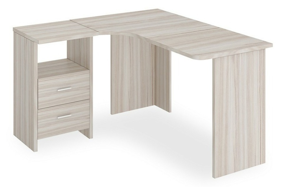 Фото Стол письменный Домино Lite СКЛ-Угл 130 MER_SKL-Ugl_130_K_LEV - интернет-магазин МегаТерем в Москве