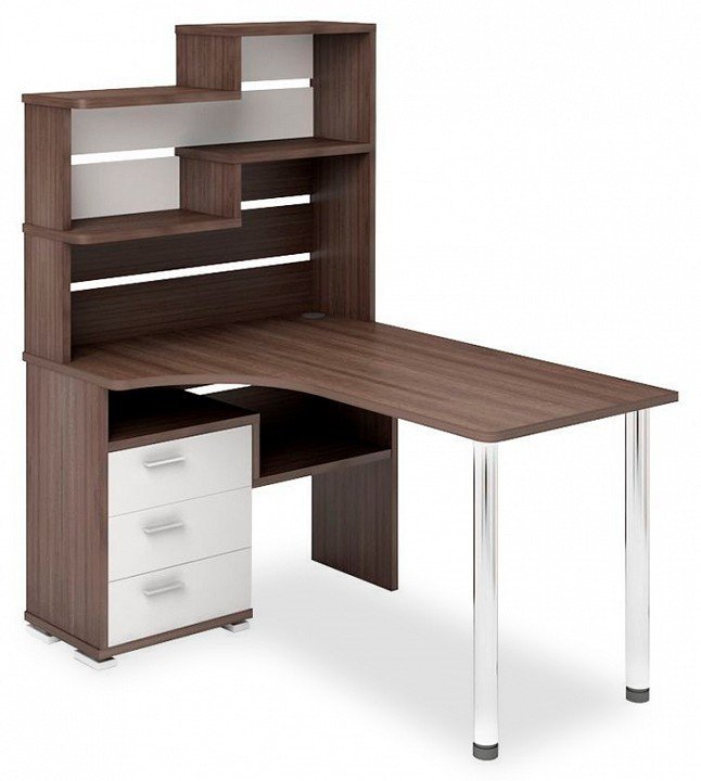 Фото Стол компьютерный Домино СР-132-140 MER_SR-132-140-SHBE-CH-LEV - интернет-магазин МегаТерем в Москве