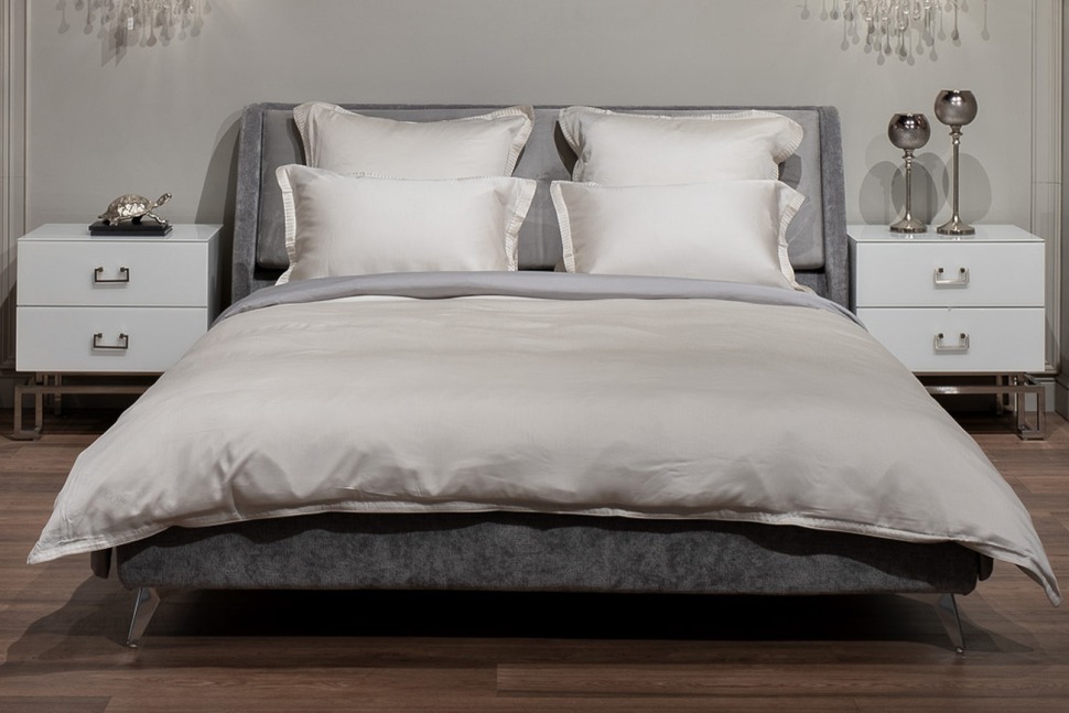 Фото Пододеяльник тенсель жемчужный 220*200 (TT-00013242) - интернет-магазин МегаТерем в Москве