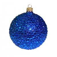 Новогодний шар В синем небосводе с кристаллами Swarovski (4059)