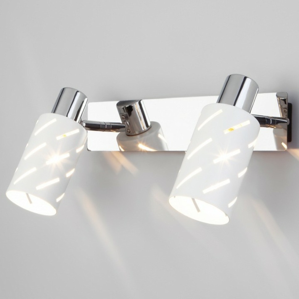 Фото Бра Eurosvet Fente 20090/2 белый/хром EV_a050200 - интернет-магазин МегаТерем в Москве